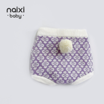 7% off the warehouse without refunding ｜ purple rabbit fairy ins baby knitted pants rabbit tail shorts big pp pants