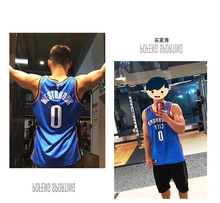 nike耐克威少球衣正品nba城市版okc雷霆队威斯布鲁克0号维斯