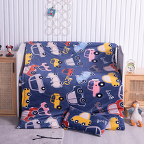 Childrens kindergarten double-sided plus velvet thickened coral velvet quilt cover warm Falais quilt cover single Piece 1 2m crib