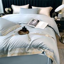 Fuanna 140 cotton four - piece light luxury high - sense 100 whole cotton sheets are suited for bedding