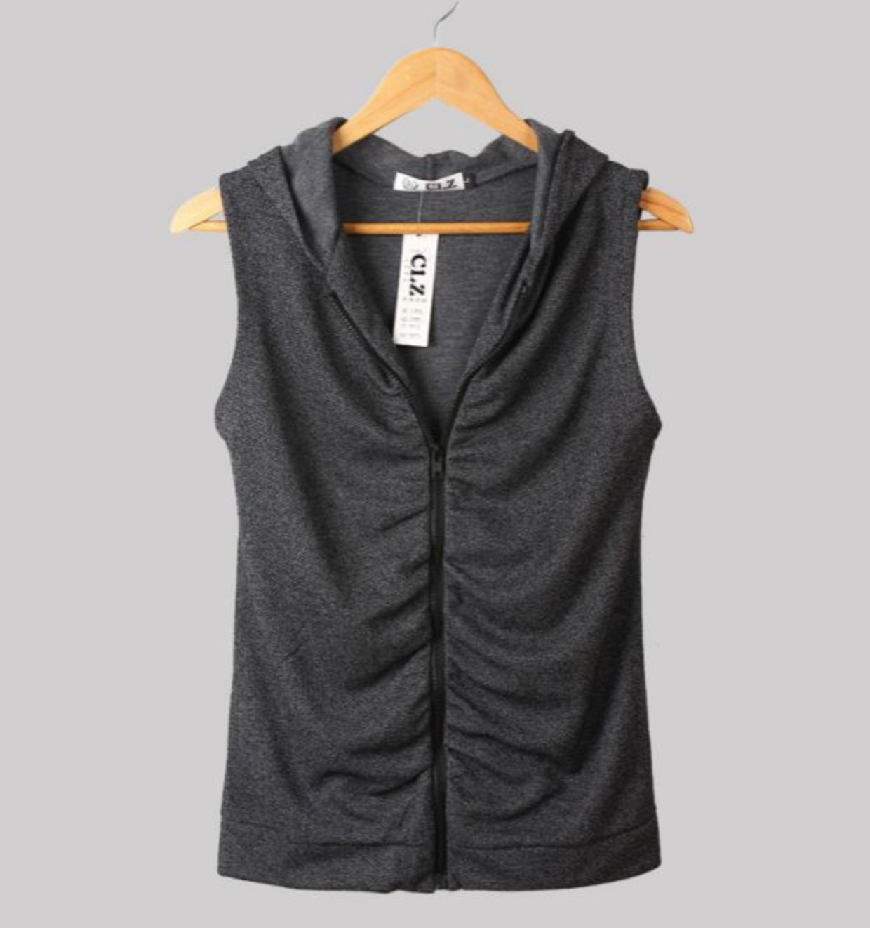 春夏男士连帽无袖马甲韩版修身运动背心薄外套马夹上衣休闲坎肩潮