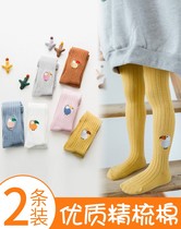 Girls leggings spring and autumn thin cotton outside wear childrens pantyhose female baby conjoined socks little girl thick