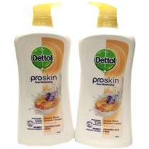 Dettol shower gel Honey moisturizing family pack Moisturizing antibacterial anti-sweat flavor 950g 2 bottles of oil control deep cleansing