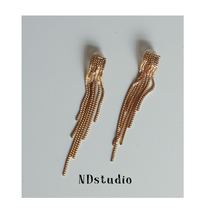 ND Drunk Spring Breeze Superfairy Super Good Looks Long Stream Su Xian Face Thin Temperament Multilayer Mosquito Coil Pan Without Pain Ear Clip Without Ear Clip