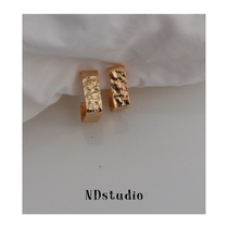 ND custom-made high-grade ear clip without earhole female brief lukewarm wind and European and American wind ear ring square mosquito coil ear clip