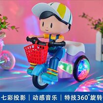 Girl boy shows childrens electric music lighting stunt tricycle cycling toy 1 3 year old boy and girl baby