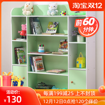 Childrens bookshelf shelf childrens book and newspaper rack students simple modern small bookcase with door cartoon childrens toy rack