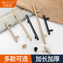 American black wardrobe cabinet drawer handle modern simple secret handle European cabinet door single hole small handle