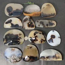 Ocean chalcedony large ornament Agate rough stone grass flower natural water grass landscape 2200-0