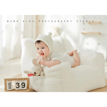 Ha Qijia ins style lamb velvet bear childrens sofa 100 days old baby photography photo bean bag seat