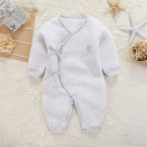 Newborn Clothes 0-3 Months 6 Pure Cotton Baby Conjoined Warm Baby Khaclothes 12 Spring Autumn Winter Monk Clothes