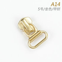 No 5 metal slider zipper with automatic lock DA8Y150 Light gold A14