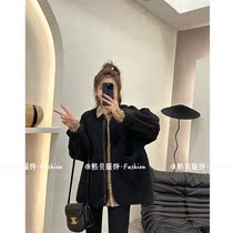 Xibei Clothing Korean version loose thick grain velvet zipper long sleeve jacket C3132