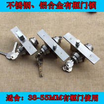 Hot pin stainless steel aluminum alloy door invisible with key double face lock Kendeki door lock with frame glass door floor