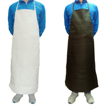 Leather apron waterproof and greaseproof leather thickened with enlarged adult PU hood chefs kitchen hanging neck