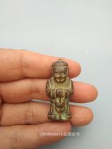 Antique bronze antiques Miscellaneous Collection old brass solid pure copper pocket golden boy to send blessing small ornaments old objects