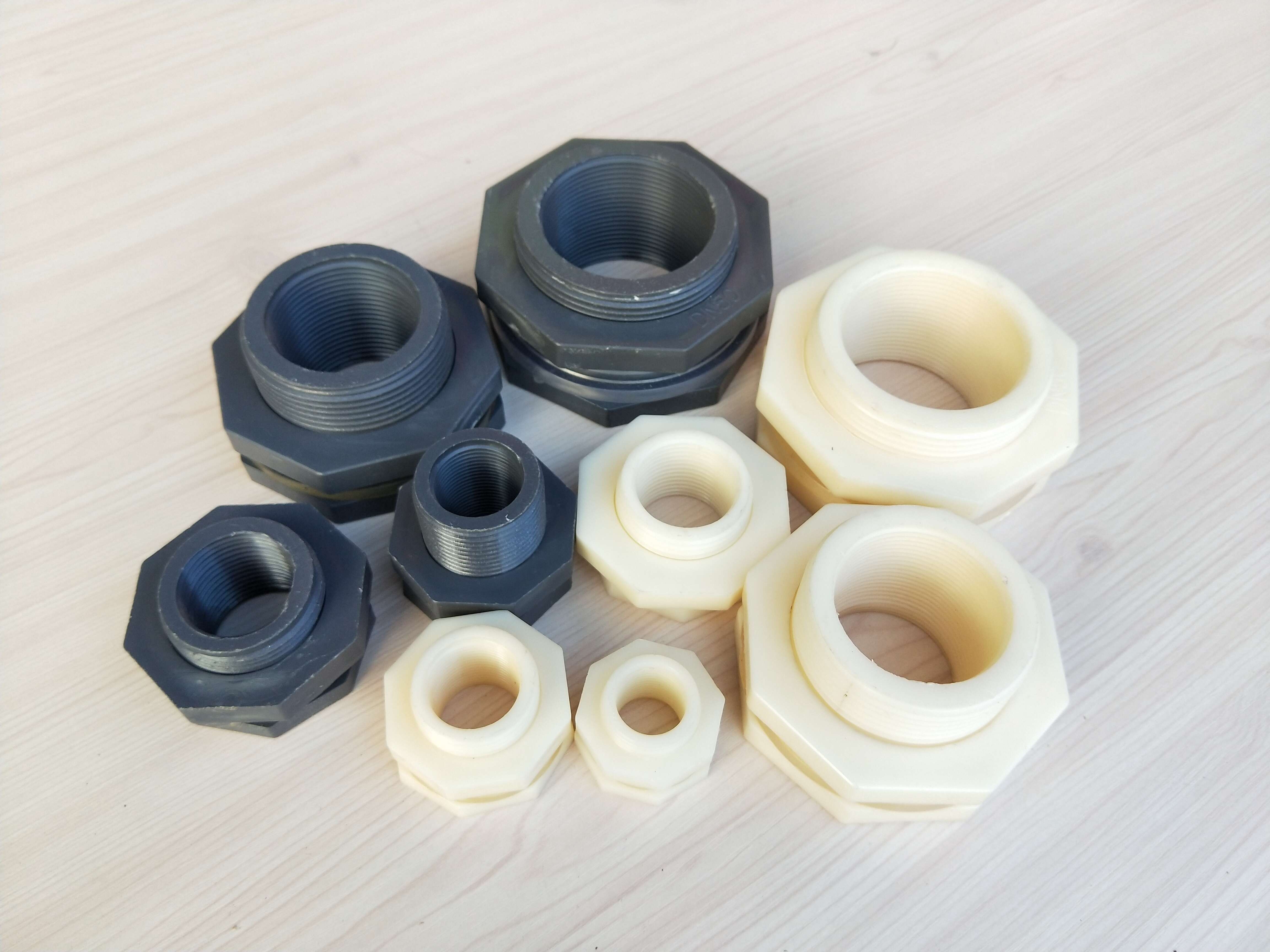 abs水箱塑料接头4分6分1寸1寸半2寸水塔鱼缸水池水桶内外丝接头_7折