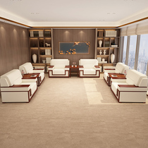 VIP Reception Guest Sofa Office Room Sofa Business Negotiation Lounge Genuine Leather Single Modern Brief