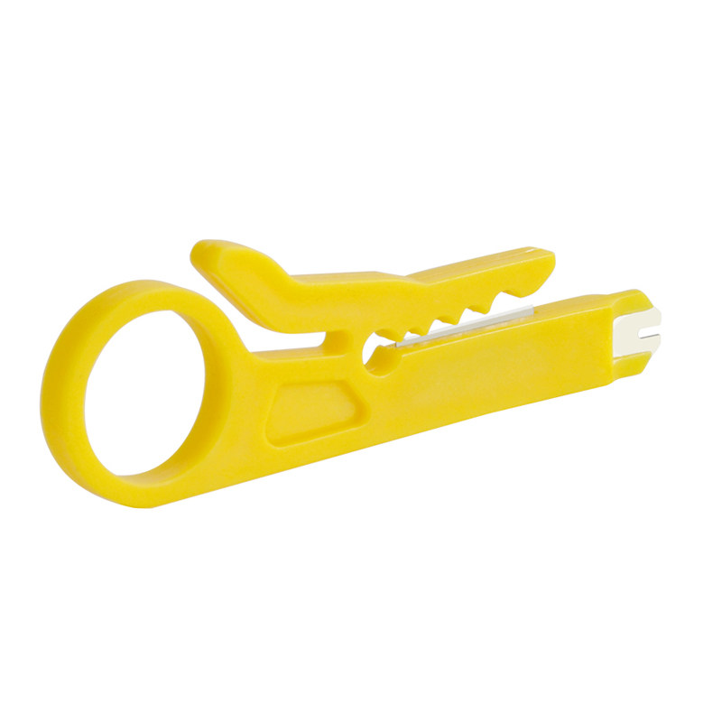 黄色小剥线刀打线工具剥线器网线卡线刀电话线打线刀小型拨线刀