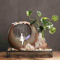 Creative ceramic water fountain ornaments fish tank living room rockery porch entrance home home interior decoration workers