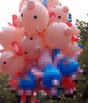 Inflatable hammer piggy stick pig head stick Childrens inflatable leather goods