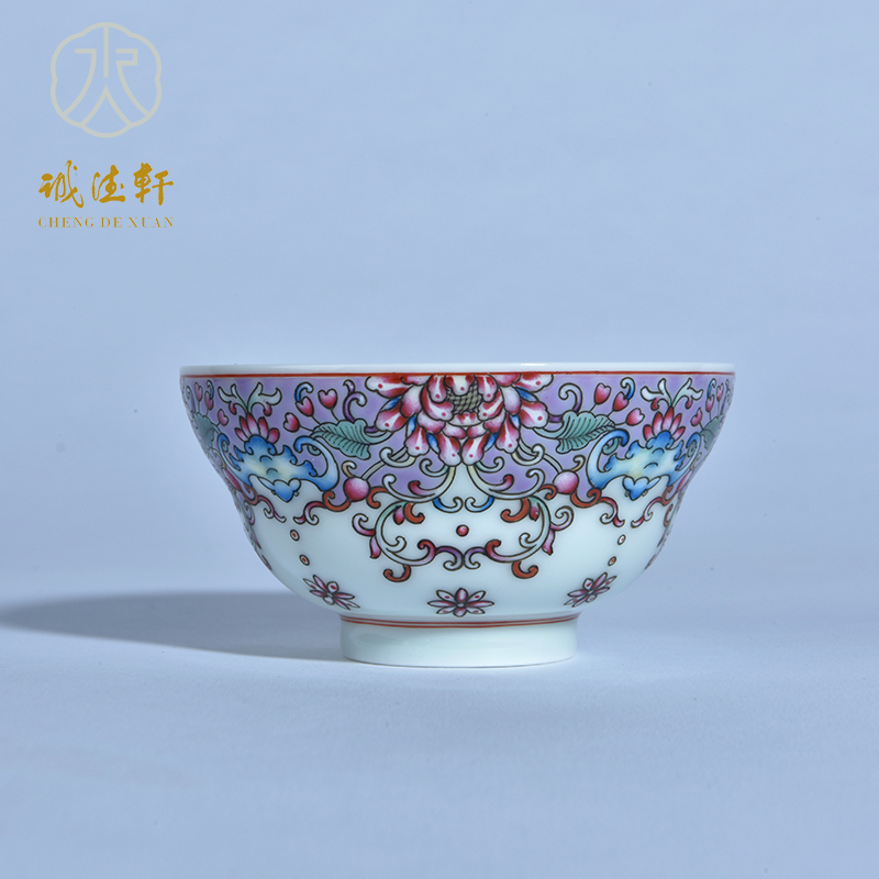 Cheng DE hin boutique kung fu tea set, jingdezhen pure manual pastel single cup 274 blessing from the heaven