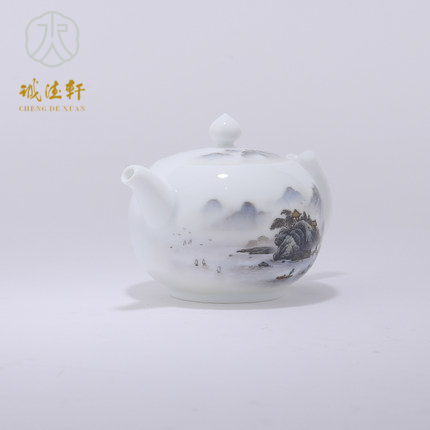 Cheng DE xuan tea custom 】 【 high - grade hand - made jingdezhen ceramics 27 enamel pot pot life in suzhou beautiful