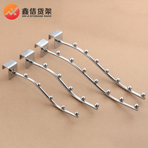 Clothing store hook Underwear shelf display rack Hanging hook curved 57 beads Chi-square tube hanging crossbar with bead hook