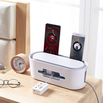 Desktop Wire Storage Box Power Cord Charger Patch Panel Network Cable Finishing Box Socket Plug-In-Line Box