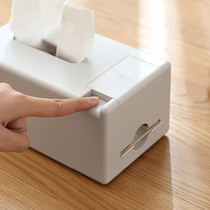 Desktop Creative Toothpick Barrel Paper Towels Box Home Living Room Automatic Toothpick Box Multifunction Dining Room Table Cramers Light Lavish