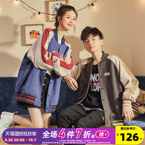 Tang Lion couple coat Spring and Autumn sports American baseball jacket mens and womens jacket casual trend couple outfit