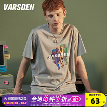 Varsden Wallsdan Summer 2022 New Short-Sleeved T-Shirt for Men and Women Korean Edition Cool Loose Half-Sleeve Tops