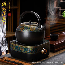 Jiezhang electric pottery stove cooking teapot set home office automatic tea maker Net red side to burn teapot