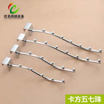 Clothing store adhesive hook childrens clothing womens clothing underwear shop display stand card square tube bend 57 beads thick seven beads point hanging
