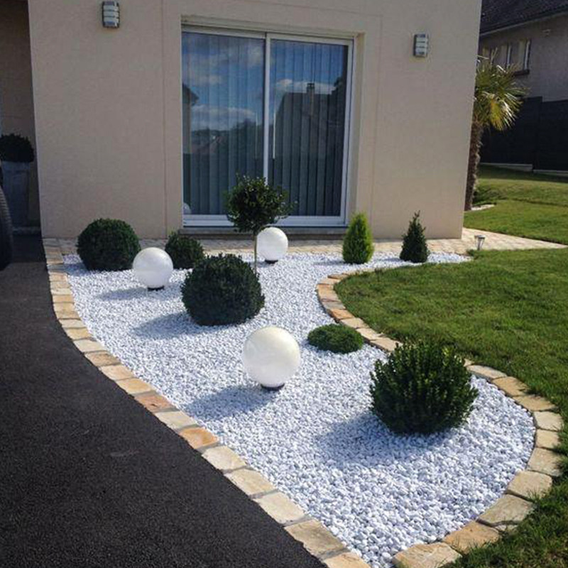 50斤白色石子鹅卵石花园原石天然庭院阳台造景其它园艺用品