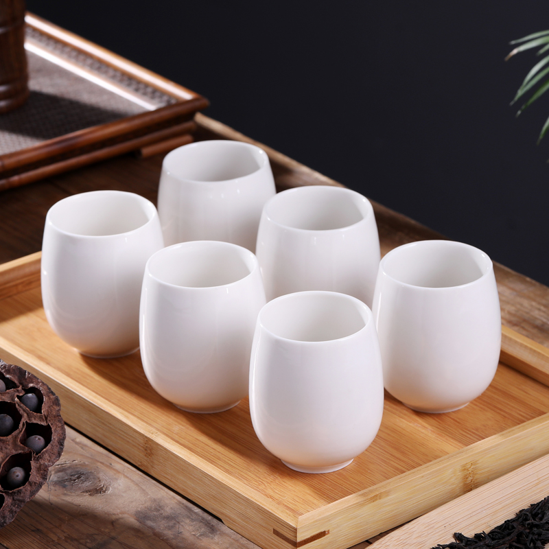 Jingdezhen ceramic cups tea six pack tea tray was home to use individual single CPU contracted Japanese tea cups