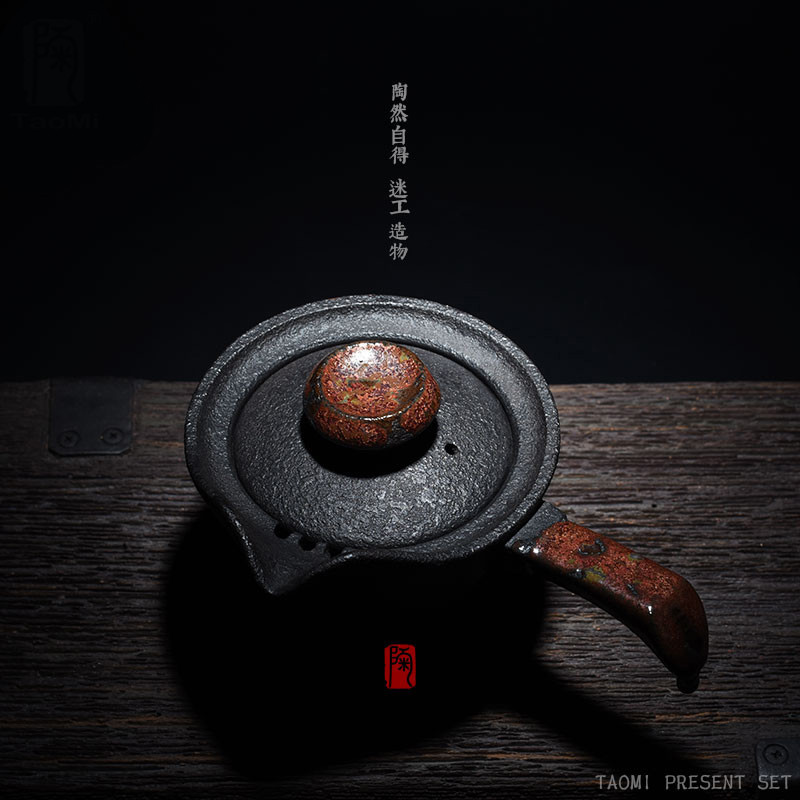 Poly real scene ceramic teapot single pot of kung fu tea tea ware pu - erh tea are it mercifully Japanese coarse pottery Japan side to pot