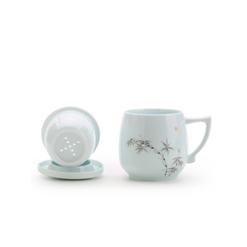 The Poly real boutique scene jingdezhen ceramic filter with cover mark cup tea tea cups to separate office