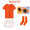 Orange clothes+pants+socks+glasses set