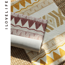 Bathroom door absorbent floor mat toilet foot mat geometric carpet toilet non-slip mat entrance home quick-drying door mat