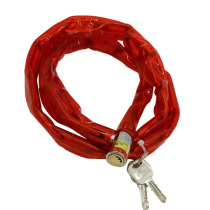 Copper Core New Material No Peculiar Smell Bag Leather Chain Lock Bike Glass Door Chain Sublock Waterproof Theft Protection Plus Coarse Lock