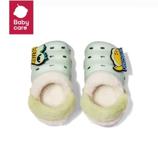 babycare儿童洞洞鞋冬季保暖宝宝拖鞋男童外穿防滑女童棉鞋毛毛鞋