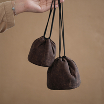 Out-of-print old material Xiangyun yarn cup bag Japanese tea set storage bag Teapot bag Portable protection collector bag