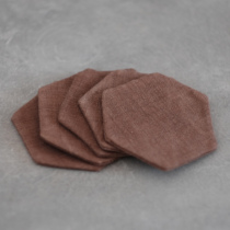 Yuan Shans craft persimmon dyeing hexagonal coaster pot Fair coaster Heat insulation mat Tea set accessories a 39 yuan