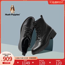 (Shopping mall same model) diubu 2021 Winter New Martin boots side zipper thick leather boots female D1U04DD1