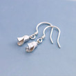 Original design s925 sterling silver earrings temperament Magnolia ear ring female small fresh literary and artistic white fungus rose earrings Original design s925 sterling silver earrings temperament Magnolia ear ring female small fresh literary and artistic white fungus rose earrings