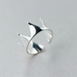 Fashion temperament original design minimalist personality S925 sterling silver joint ring Crown poly ring female wild jewelry Fashion temperament original design minimalist personality S925 sterling silver joint ring Crown poly ring female wild jewelry