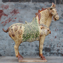 Ceramic horse ornaments Tang Sancai horse antique camel home decorations living room porch decoration crafts collection