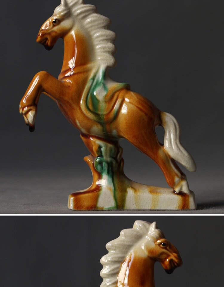 唐三彩马陶瓷马六骏马摆件家居工艺礼品马到成功摆件马上有钱对象