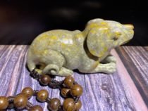 Zhejiang Flower Pit Boutique Handlebar Piece Dog Wang Chaong Lao Shi Shoushan Stone Original Stone Seal and Tanyu